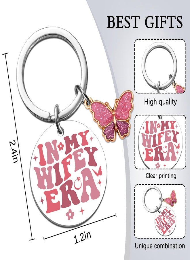 MOEXUKO Bachelorette Gifts for Bride Bridal Shower Gifts for Bride Wedding Shower Keychain Wedding Gift for Wife Wifey Gift from Husband Birthday Anniversary Christmas Valentines In My Wifey Era Keyring - Image 2